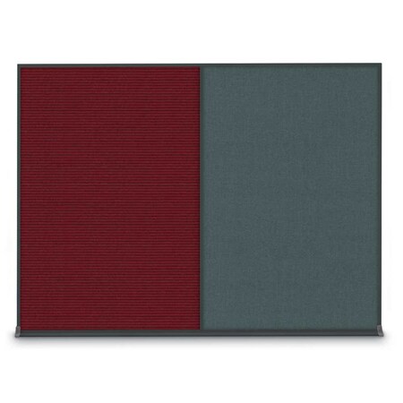 United Visual Products Double Door Radius Plus Corkboard, 48"X UV8003PLUS-SATIN-FORBO